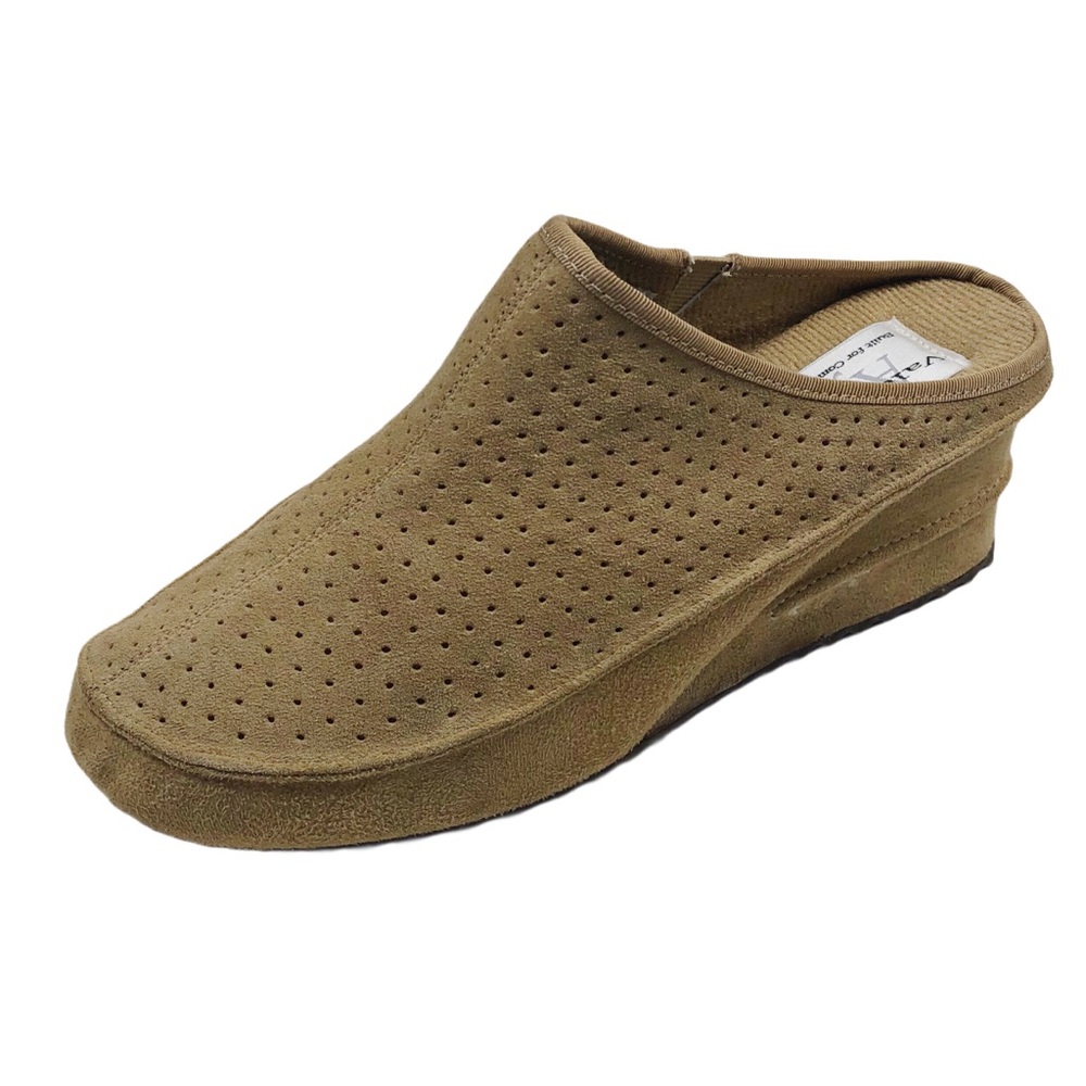 Aj Valenci Womens Tan Suede Mules Sz 8.5